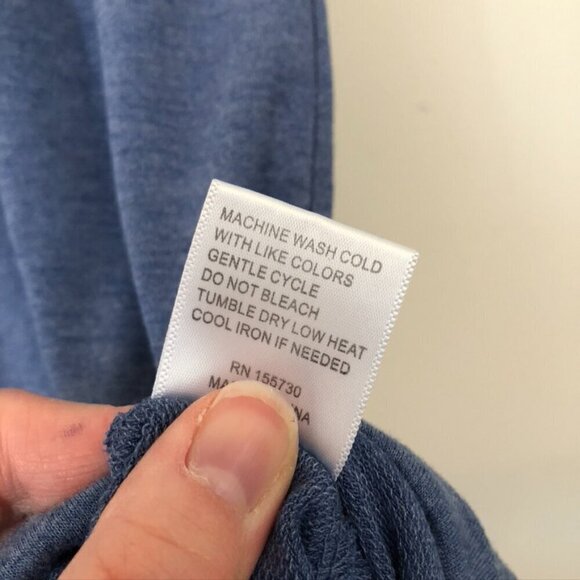 JANE AND DELANCEY Solid Blue Rainbow Shoulder Stripe Gay Pride Month Pride Top M - Picture 8 of 10